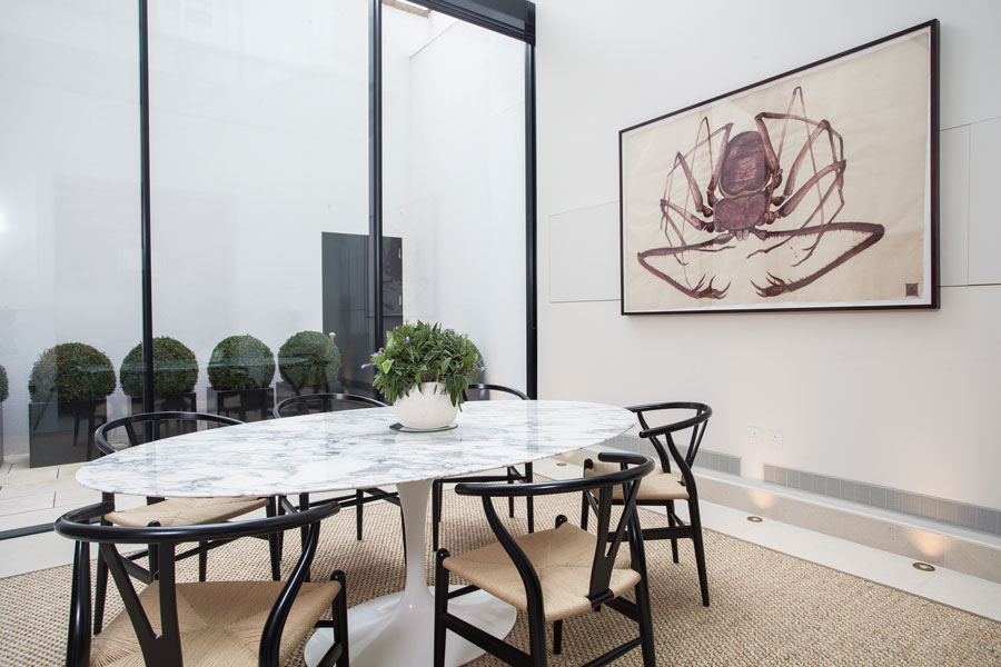 Home automation control system project in London: Photo of dining room