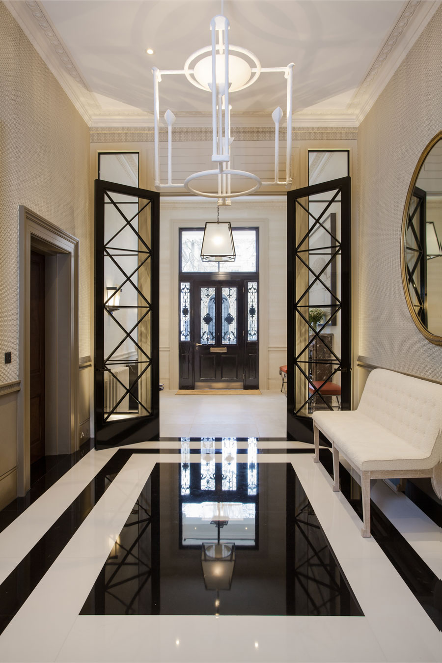 Hall d'entrée dans une maison de ville, centre de Londres