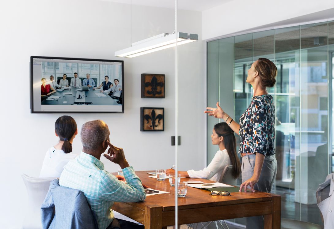 Commercial video system in an office space Commercial video system in an office space